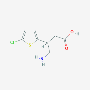molecular formula C8H10ClNO2S B143603 4-Amino-3-(5-chlorothiophen-2-yl)butanoic acid CAS No. 133933-81-0