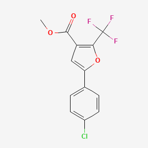 molecular formula C13H8ClF3O3 B1436030 Methyl 5-(4-chlorophenyl)-2-(trifluoromethyl)-3-furoate CAS No. 2197052-79-0