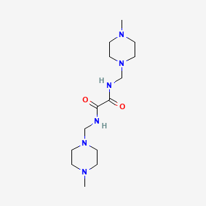 molecular formula C14H28N6O2 B14360309 N~1~,N~2~-Bis[(4-methylpiperazin-1-yl)methyl]ethanediamide CAS No. 90267-24-6