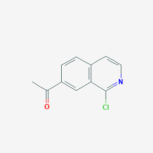 molecular formula C11H8ClNO B1436031 1-(1-Chloroisoquinolin-7-yl)ethan-1-one CAS No. 1256833-60-9