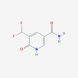 molecular formula C7H6F2N2O2 B1436034 3-(Difluoromethyl)-2-hydroxypyridine-5-carboxamide CAS No. 1805313-05-6
