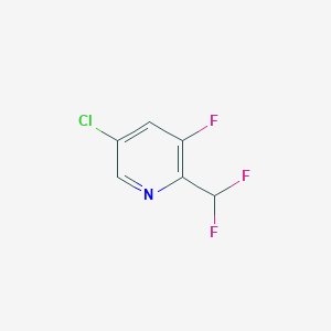 molecular formula C6H3ClF3N B1436037 5-Chloro-2-(difluoromethyl)-3-fluoropyridine CAS No. 1806017-52-6