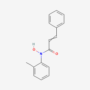 molecular formula C16H15NO2 B14360372 N-Hydroxy-N-(2-methylphenyl)-3-phenylprop-2-enamide CAS No. 91528-44-8