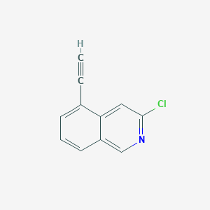 molecular formula C11H6ClN B1436038 3-Chloro-5-ethynylisoquinoline CAS No. 1822784-14-4