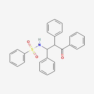molecular formula C27H23NO3S B14360401 N-(3-Oxo-1,2,3-triphenylpropyl)benzenesulfonamide CAS No. 90867-72-4