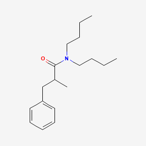 molecular formula C18H29NO B14360429 N,N-Dibutyl-2-methyl-3-phenylpropanamide CAS No. 91424-87-2