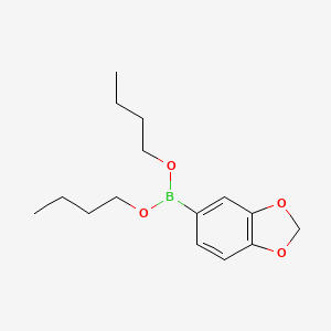 molecular formula C15H23BO4 B14360485 Dibutyl 2H-1,3-benzodioxol-5-ylboronate CAS No. 94839-09-5