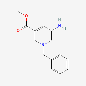 molecular formula C14H18N2O2 B1436049 Methyl 5-amino-1-benzyl-1,2,5,6-tetrahydropyridine-3-carboxylate CAS No. 1823823-97-7
