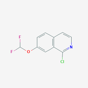 molecular formula C10H6ClF2NO B1436051 1-Chloro-7-(difluoromethoxy)isoquinoline CAS No. 1206979-19-2