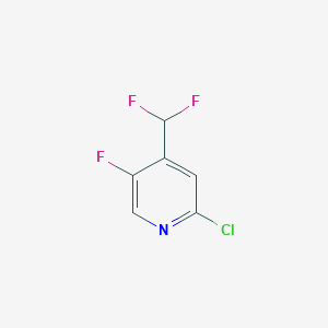 molecular formula C6H3ClF3N B1436052 2-Chloro-4-(difluoromethyl)-5-fluoropyridine CAS No. 1805314-27-5