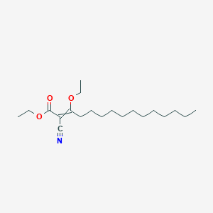 molecular formula C20H35NO3 B14360520 Ethyl 2-cyano-3-ethoxypentadec-2-enoate CAS No. 90279-68-8