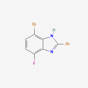 molecular formula C7H3Br2FN2 B1436053 2,4-二溴-7-氟-1H-苯并咪唑 CAS No. 1388048-52-9