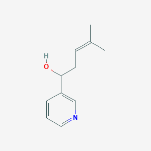 molecular formula C11H15NO B1436054 4-Methyl-1-(pyridin-3-yl)pent-3-en-1-ol CAS No. 2060035-19-8
