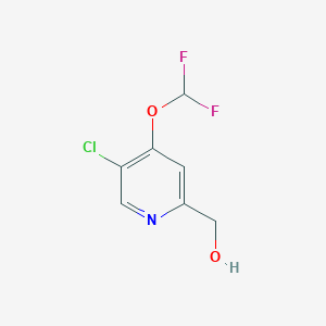 molecular formula C7H6ClF2NO2 B1436058 (5-Chloro-4-(difluoromethoxy)pyridin-2-yl)methanol CAS No. 1805028-11-8
