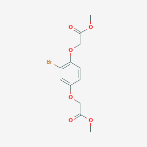 molecular formula C12H13BrO6 B1436064 Dimethyl 2,2'-((2-bromo-1,4-phenylene)bis(oxy))diacetate CAS No. 84794-82-1