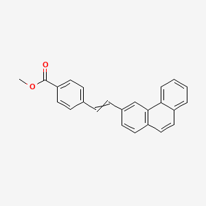 molecular formula C24H18O2 B14360642 Methyl 4-[2-(phenanthren-3-YL)ethenyl]benzoate CAS No. 92089-82-2