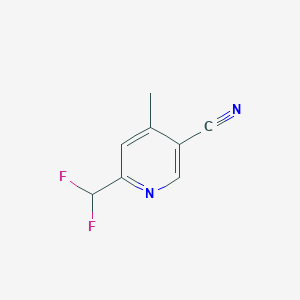molecular formula C8H6F2N2 B1436066 6-(二氟甲基)-4-甲基烟酰腈 CAS No. 1806768-51-3
