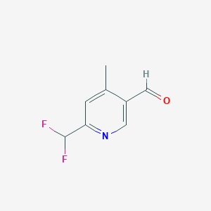molecular formula C8H7F2NO B1436067 6-(Difluoromethyl)-4-methylnicotinaldehyde CAS No. 1805310-98-8