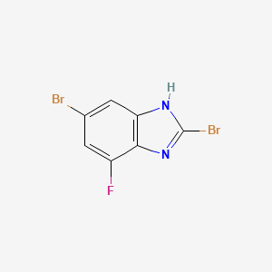 molecular formula C7H3Br2FN2 B1436069 2,5-Dibromo-7-fluoro-1H-benzimidazole CAS No. 1388074-49-4