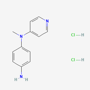 molecular formula C12H15Cl2N3 B1436074 N-Methyl-N-pyridin-4-yl-benzene-1,4-diamine dihydrochloride CAS No. 1965309-54-9