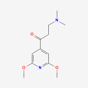 molecular formula C12H18N2O3 B1436078 Coc1=CC(=CC(OC)=N1)C(=O)ccn(C)C CAS No. 2131782-61-9
