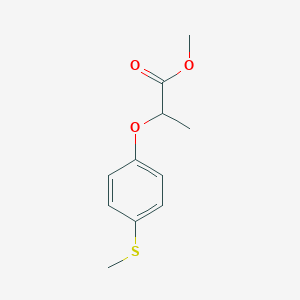 molecular formula C11H14O3S B14360797 Methyl 2-[4-(methylsulfanyl)phenoxy]propanoate CAS No. 91456-52-9