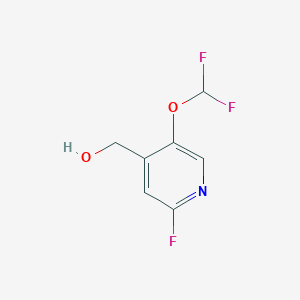 molecular formula C7H6F3NO2 B1436080 (5-(二氟甲氧基)-2-氟吡啶-4-基)甲醇 CAS No. 1804419-16-6
