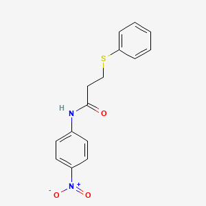 molecular formula C15H14N2O3S B14360829 N-(4-Nitrophenyl)-3-(phenylsulfanyl)propanamide CAS No. 93733-73-4