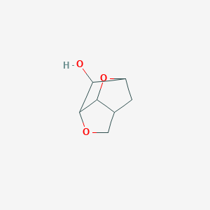 molecular formula C7H10O3 B14360868 Hexahydro-2,6-methanofuro[3,2-b]furan-3-ol CAS No. 91982-31-9