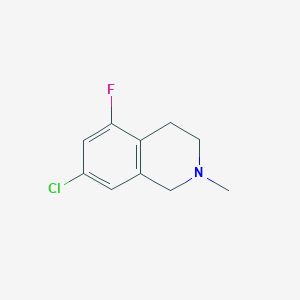 molecular formula C10H11ClFN B1436087 7-Chloro-5-fluoro-2-methyl-1,2,3,4-tetrahydroisoquinoline CAS No. 1857921-55-1