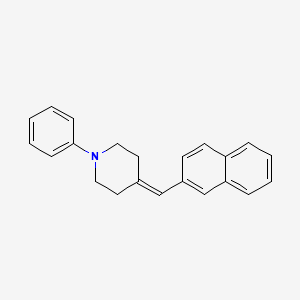 molecular formula C22H21N B14360918 4-[(Naphthalen-2-yl)methylidene]-1-phenylpiperidine CAS No. 91759-51-2