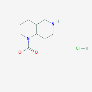 molecular formula C13H25ClN2O2 B1436092 Octahydro-[1,6]naphthyridine-1-carboxylic acid tert-butyl ester hydrochloride CAS No. 1965309-93-6