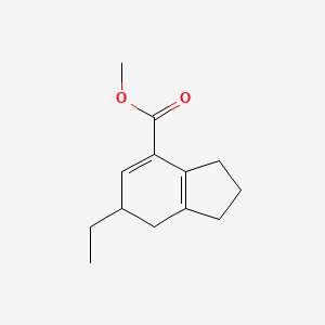 molecular formula C13H18O2 B14360931 Methyl 6-ethyl-2,3,6,7-tetrahydro-1H-indene-4-carboxylate CAS No. 92935-22-3