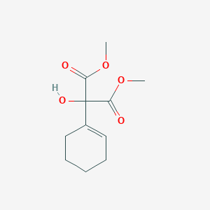 molecular formula C11H16O5 B14360940 Dimethyl (cyclohex-1-en-1-yl)(hydroxy)propanedioate CAS No. 90161-14-1