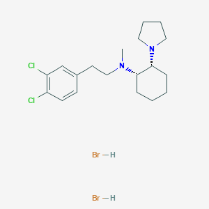 molecular formula C19H30Br2Cl2N2 B143610 cis-N-(2-(3,4-Dichlorophenyl)ethyl)-N-methyl-2-(1-pyrrolidinyl)cyclohexylamine CAS No. 130693-92-4