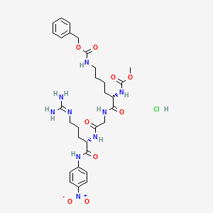 molecular formula C30H42ClN9O9 B1436103 Methoxycarbonyl-Lys(Z)-Gly-Arg-pNA CAS No. 96559-87-4