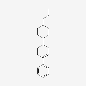 molecular formula C21H30 B14361063 [4-(4-Propylcyclohexyl)cyclohexen-1-yl]benzene CAS No. 92666-26-7