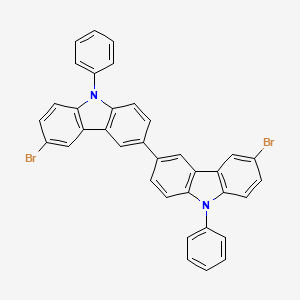 molecular formula C36H22Br2N2 B1436107 6,6'-Dibromo-9,9'-diphenyl-3,3'-bicarbazole CAS No. 354135-75-4