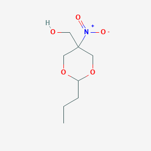 molecular formula C8H15NO5 B14361077 (5-Nitro-2-propyl-1,3-dioxan-5-yl)methanol CAS No. 90532-54-0