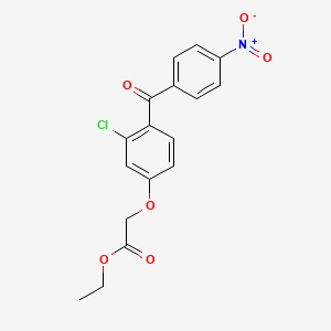 molecular formula C17H14ClNO6 B14361084 Ethyl [3-chloro-4-(4-nitrobenzoyl)phenoxy]acetate CAS No. 92270-84-3