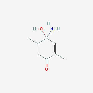 molecular formula C8H11NO2 B14361129 4-Amino-4-hydroxy-2,5-dimethylcyclohexa-2,5-dien-1-one CAS No. 90265-32-0