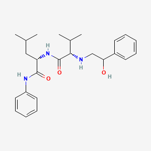 molecular formula C25H35N3O3 B1436114 N-((RS)-2-Hydroxy-2-phenyl-ethyl)-Val-Leu-anilide CAS No. 282732-35-8