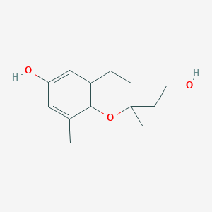 molecular formula C13H18O3 B14361145 2-(2-Hydroxyethyl)-2,8-dimethyl-3,4-dihydro-2H-1-benzopyran-6-ol CAS No. 93600-67-0