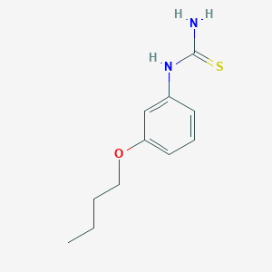 molecular formula C11H16N2OS B14361150 Thiourea, (3-butoxyphenyl)- CAS No. 92547-48-3