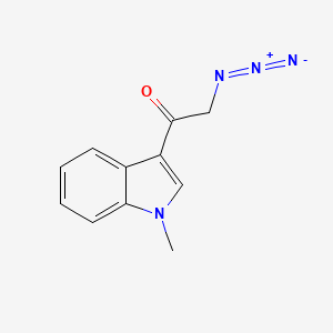 molecular formula C11H10N4O B14361152 Ethanone, 2-azido-1-(1-methyl-1H-indol-3-yl)- CAS No. 95202-72-5