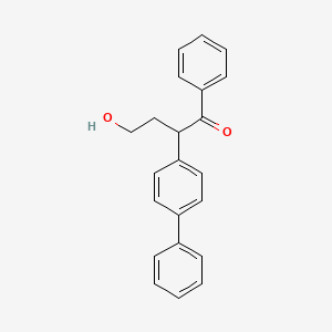 molecular formula C22H20O2 B14361172 2-([1,1'-Biphenyl]-4-yl)-4-hydroxy-1-phenylbutan-1-one CAS No. 90448-01-4