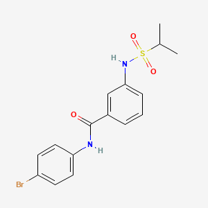 molecular formula C16H17BrN2O3S B14361217 N-(4-Bromophenyl)-3-[(propane-2-sulfonyl)amino]benzamide CAS No. 90234-01-8