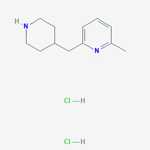 molecular formula C12H20Cl2N2 B1436125 2-Methyl-6-(piperidin-4-ylmethyl)pyridine dihydrochloride CAS No. 2173089-69-3
