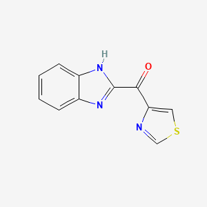 molecular formula C11H7N3OS B14361250 (1H-Benzimidazol-2-yl)(1,3-thiazol-4-yl)methanone CAS No. 91362-44-6