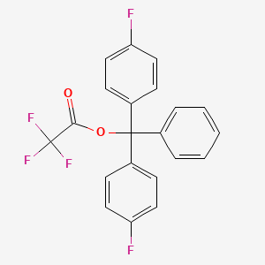 molecular formula C21H13F5O2 B14361253 Bis(4-fluorophenyl)(phenyl)methyl trifluoroacetate CAS No. 90173-62-9